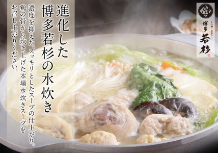 AC37.【博多若杉】水炊き4~5人前セット+明太子500gセット.2021年1月中旬以降配送
