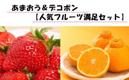 A635.あまおう&デコポン【人気フルーツ満足セット】.(2022年2月~3月配送予定)