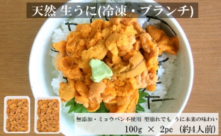 A857.天然生うに(無添加)家庭用100g×2P