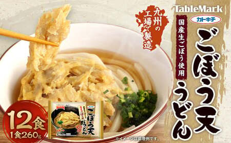 カトキチ 具付き！ ごぼう天うどん 12食 うどん 冷凍 生ごぼう