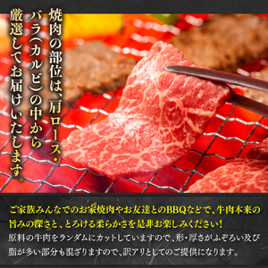 【毎月定期便】訳あり!【A4～A5】博多和牛焼肉切り落とし 500g 全3回　AO089