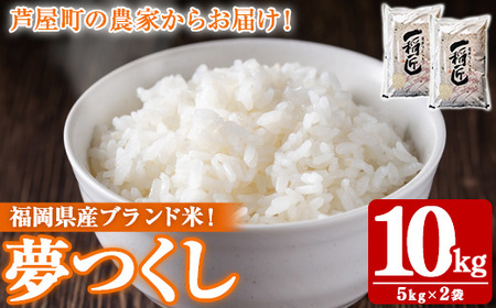 ≪令和7年産≫福岡県産 夢つくし 白米(計10kg・5kg×2袋) 白米 米 お米 おこめ ごはん ゆめつくし 夢つくし ご飯 常温 福岡県産 ブランド米 常温 常温保存 as32-003