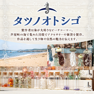 海アクセサリー シェルネックレス (1個) アクセサリー ネックレス ハンドメイド 手作り 首飾り ギフト プレゼント 贈り物 貝殻 1点もの オリジナル 数量限定 【タツノオトシゴ】as50-007