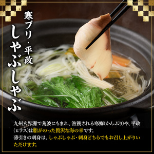 寒ぶり 平政 しゃぶしゃぶ 鍋 フルコース 6人前 & 明太子 切子 450g as06-008