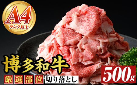 博多和牛切り落とし(500g) 国産 九州産 福岡県産 牛肉 和牛 黒毛和牛 お肉【MEAT PLUS】as08-061