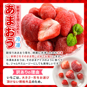 ＜訳アリ＞辛子明太子 小切(1kg・100g×10P)&冷凍あまおう(800g)セット めんたいこ 切子 切れ子 いちご 苺 イチゴ 福岡【MEAT PLUS】as08-024