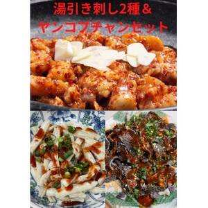 刺し2種【センマイ、ミノ】&ヤンコプチャンセット 約500g×1パック【配送不可地域:離島】【1378605】