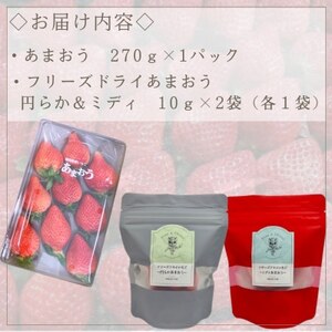 あまおう食べ比べセット【生いちご＆フリーズドライ】(水巻町)【配送不可地域：離島】【1641669】