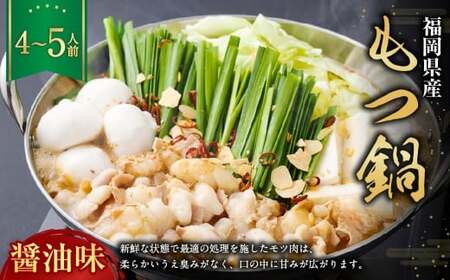 もつ鍋・醤油味 4～5人前 もつ鍋 お鍋 セット 醤油味 ご褒美 食事 冷凍 福岡県 遠賀町 11,840円