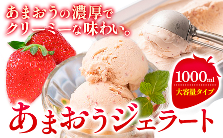 あまおうジェラート 1000ml 南国フルーツ株式会社《4月上旬-4月末頃出荷》福岡県 小竹町 あまおう いちご ジェラート 果物 送料無料