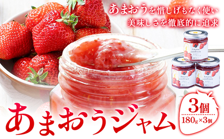 あまおうジャム 180g×3個 南国フルーツ株式会社《4月上旬-4月末頃出荷》福岡県 小竹町 あまおう いちご ジャム 果物 送料無料