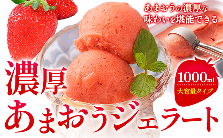 濃厚あまおうジェラート 1000ml 南国フルーツ株式会社《4月上旬-4月末頃出荷》福岡県 小竹町 あまおう いちご ジェラート 果物 送料無料