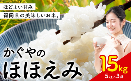 米 かぐやのほほえみ 15kg 白米 《7-14営業日以内に出荷(土日祝を除く)》 福岡県 小竹町 お米 ブレンド米 国産