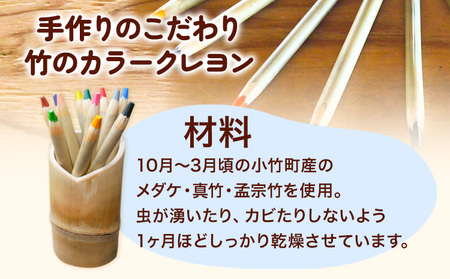 竹で作ったカラークレヨン 12色入り《30日以内に出荷予定(土日祝除く)》 福岡県  青空実験工房 手作り 色鉛筆 クレパス 文房具 塗り絵 お絵描き 画材