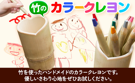 竹で作ったカラークレヨン 12色入り《30日以内に出荷予定(土日祝除く)》 福岡県  青空実験工房 手作り 色鉛筆 クレパス 文房具 塗り絵 お絵描き 画材