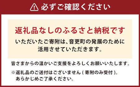 【返礼品なし】北海道音更町への寄附 500,000円