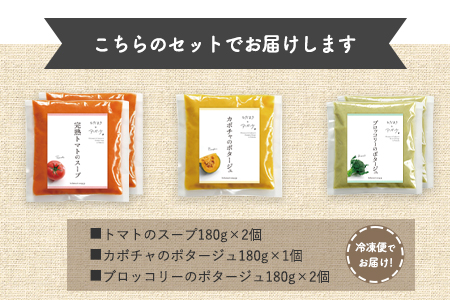 冷凍野菜スープ（5個セット）花田農園 トマト ブロッコリー かぼちゃ《30日以内に出荷予定(土日祝除く)》