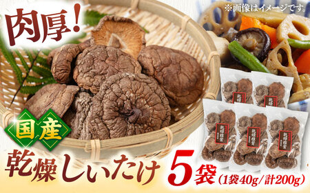 【年内発送】乾燥しいたけ 40g×5袋セット 桂川町/オドラ株式会社 [ADBA005] 国産椎茸 乾燥椎茸 乾燥 椎茸 干し椎茸 天日干し椎茸 乾燥椎茸セット 九州