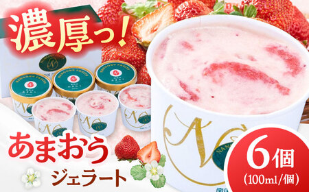 【2026年4月以降発送】福岡産 あまおう ジェラート 100ml×6個 桂川町/南国フルーツ株式会社 [ADBW015] あまおう ジェラート あまおういちごアイス あまおう あまおう いちご いちごアイス