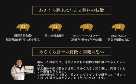 あさくら豚米　ロース1ｋｇ｜豚肉 ロース 1kg