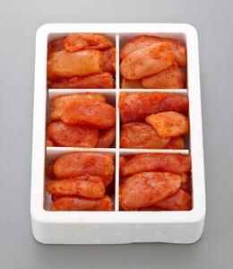 6仕切に小分けした辛子明太子1kg