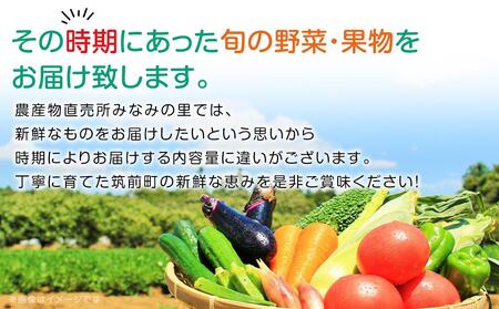 【直売所みなみの里厳選】旬の野菜・果物セット【旬 野菜 やさい 果物 くだもの フルーツ 新鮮 旬 道の駅 直売 厳選 福岡県 筑前町 ふるさと納税】