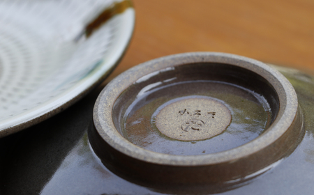 【小石原焼 まるた窯】5寸皿２枚セット（三彩） C9