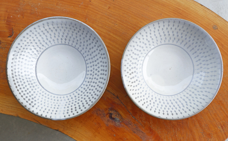 【小石原焼 まるた窯】深鉢2枚セット(白釉) C14