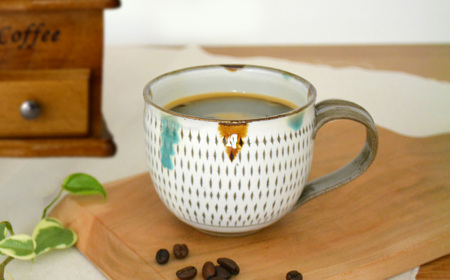 【小石原焼 まるた窯】飛鉋 マグカップ(三彩) C19