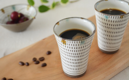 【小石原焼 まるた窯】三彩 ショートカップ 2個セット C26