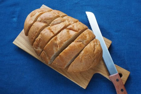 東峰木人作-楢のカッティングボードM(ナラ)長さ31.5cm×幅15cm H5