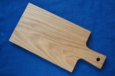 東峰木人作-楢のカッティングボードM(ナラ)長さ31.5cm×幅15cm H5