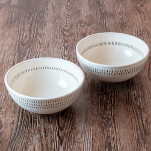 小石原焼 カネハ窯 飛び鉋中鉢セット(シンプル) AA88