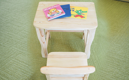 木製 町の老舗大工さん手作りのミニテーブル&チェア 机 椅子 テーブル チェア 子供