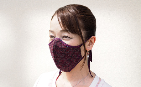 マスク 侍マスク ＜東雲(しののめ)＞ 赤色系 3枚 セット Mサイズ