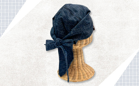 忍者キャップ (青) サイズフリー 綿100%