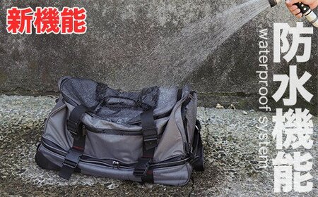 [PROEVO] 防水 ボストンキャリー スーツケース 大容量 LL（グレー×レッド） [20018]　AY165