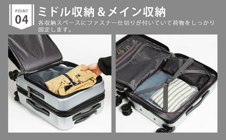 【ふるなび限定】スーツケース キャリーケース フロントオープン スーツケース 機内持ち込み ストッパー付きスーツケース 取り換えキャスター 8輪 SS ドリンクホルダー付き (エンボスアイボリー)  スーツケース キャリーケース キャリーバッグ 雑貨 旅行 [Proevo -CORE LINE-] [10019A] AY376 FN-Limited