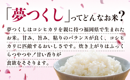 【定期便:3ケ月】令和7年産 福岡県産米 夢つくし 10kg 精米 CY009sub3