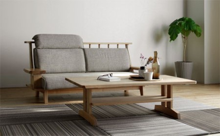 ソファ チェア 【開梱・設置】3人用 ソファ 極ワザ ソファ180cm TN／CR-BEヘッドレストW1個付き ナチュラル　AL124