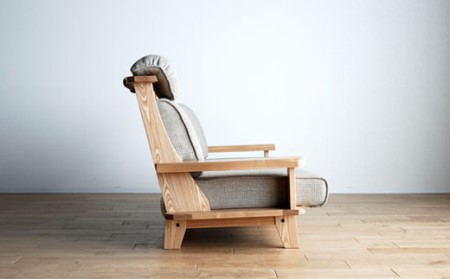 ソファ チェア 【開梱・設置】3人用 ソファ 極ワザ ソファ210cm TN/CR-BEヘッドレスト2個付き ナチュラル AL129