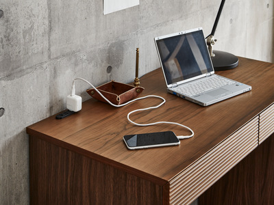 【開梱・設置】ミリオンデスク3点セット(ウォールナット)リモートワーク テレワーク AX059