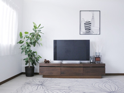 【開梱・設置】ミリオン 180cm テレビボード（ウォールナット）　AX042