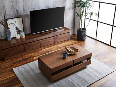 【開梱・設置】ミリオン 105cm センターテーブル（ウォールナット）　AX006