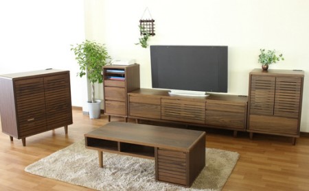 【開梱・設置】モナコ 140cm テレビボード（ウォールナット）　AX045