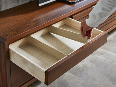 【開梱・設置】モナコ 140cm テレビボード（ウォールナット）　AX045