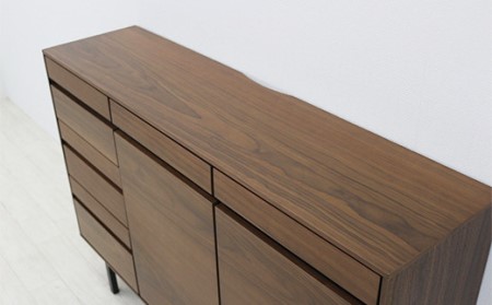 【開梱・設置】ロゼッタ 120cm サイドボード(ウォールナット) AX048