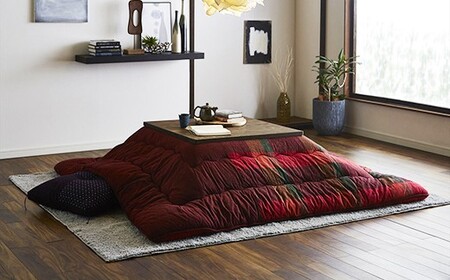 久留米織こたつ掛布団（205×285）（レッド）　AA200