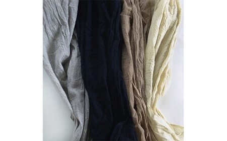 手染めガーゼショール フルサイズ GRAY（墨染）　AO008