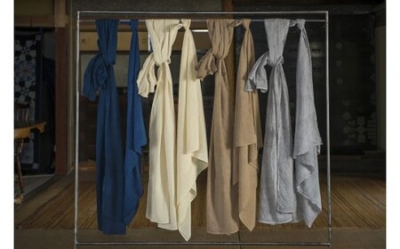 手染めガーゼショール フルサイズ YELLOW（草木染）　AO005